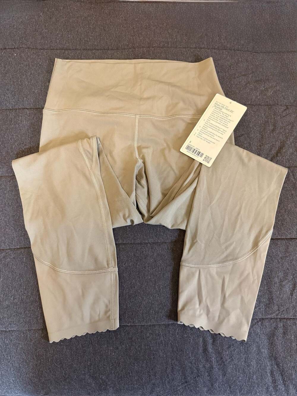Lululemon Align High-Rise Pant 25" Scallop GRSG Size 8